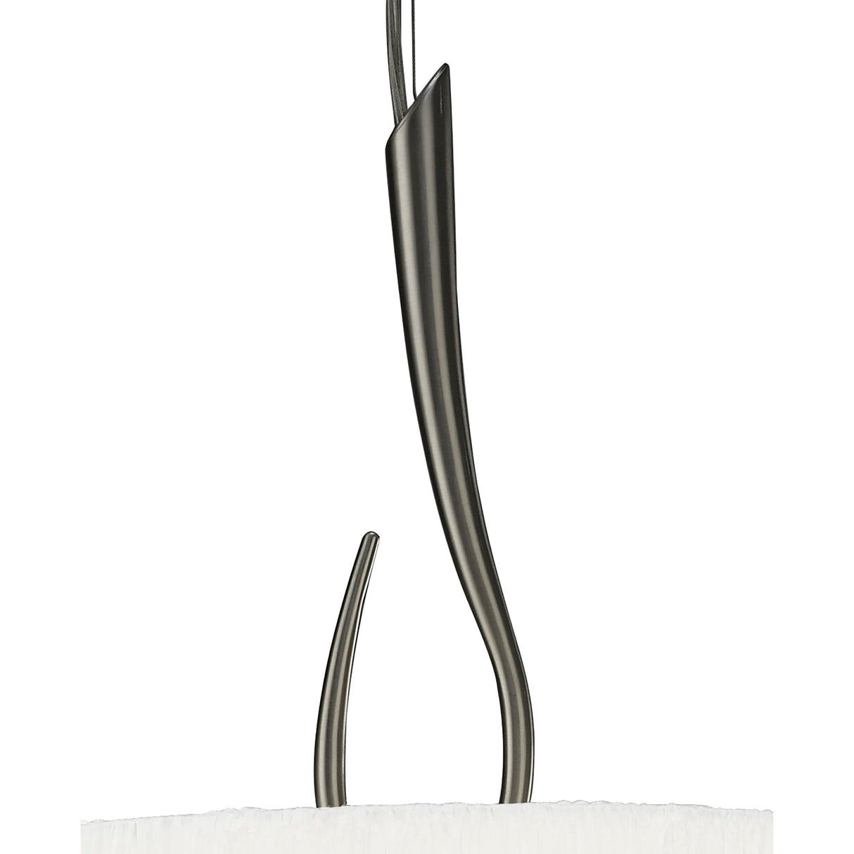 Lua 3 Light Pendant Light – Satin Nickel With White Shade