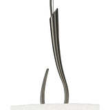 Lua 3 Light Pendant Light – Satin Nickel With White Shade