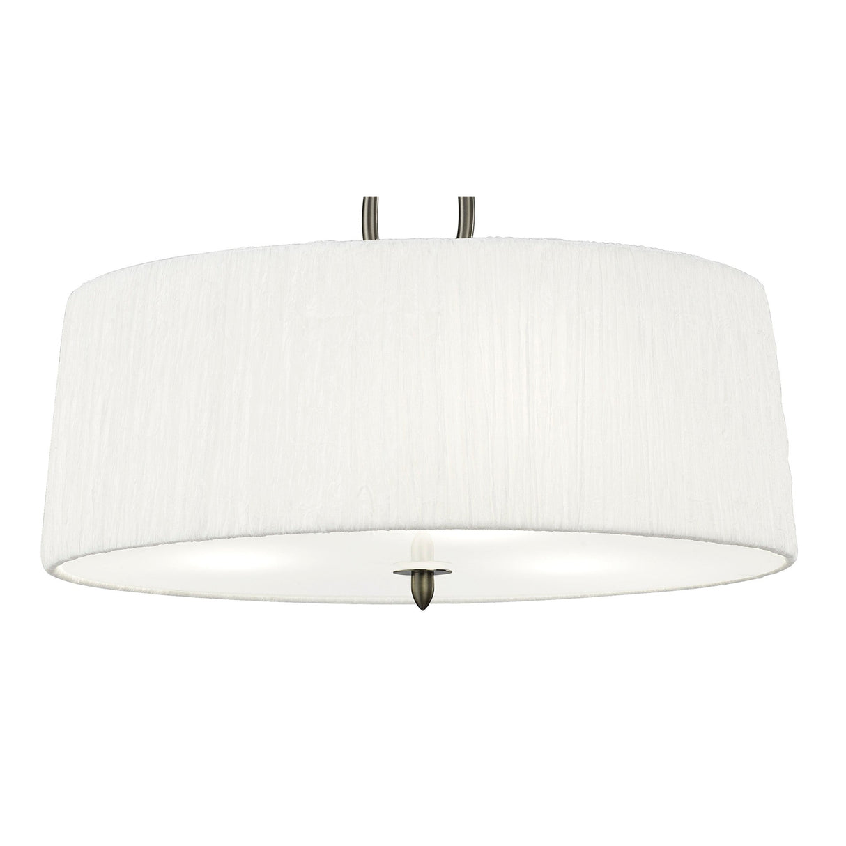 Lua 3 Light Pendant Light – Satin Nickel With White Shade