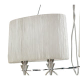 Lucca 2 Arm 4 Light Crystal Chandelier - Chrome With White Shades