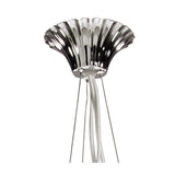 Lucca 65cm 3 Light Crystal Chandelier - Chrome With White Shades