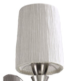 Lucca 1 Light Crystal Wall Light With Switch - Chrome With White Shade