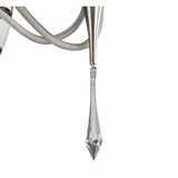 Lucca 2 Light Crystal Wall Light With Switch - Chrome With White Shades