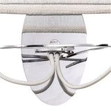 Lucca 2 Light Crystal Wall Light With Switch - Chrome With White Shade