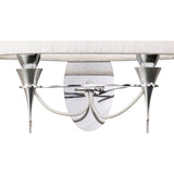 Lucca 2 Light Crystal Wall Light With Switch - Chrome With White Shade