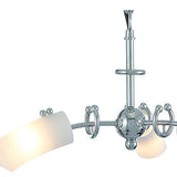 Lucia 36cm 3 Light Glass Chandelier/Semi-Flush - Chrome