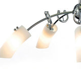 Lucia 64cm 5 Light Glass Chandelier/Semi-Flush - Chrome