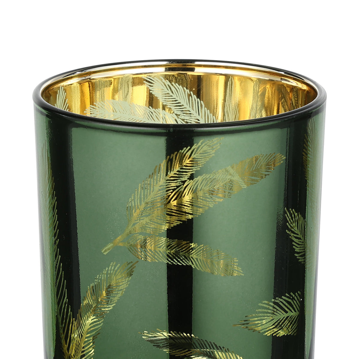 Lukut Glass Tealight Holder - Green