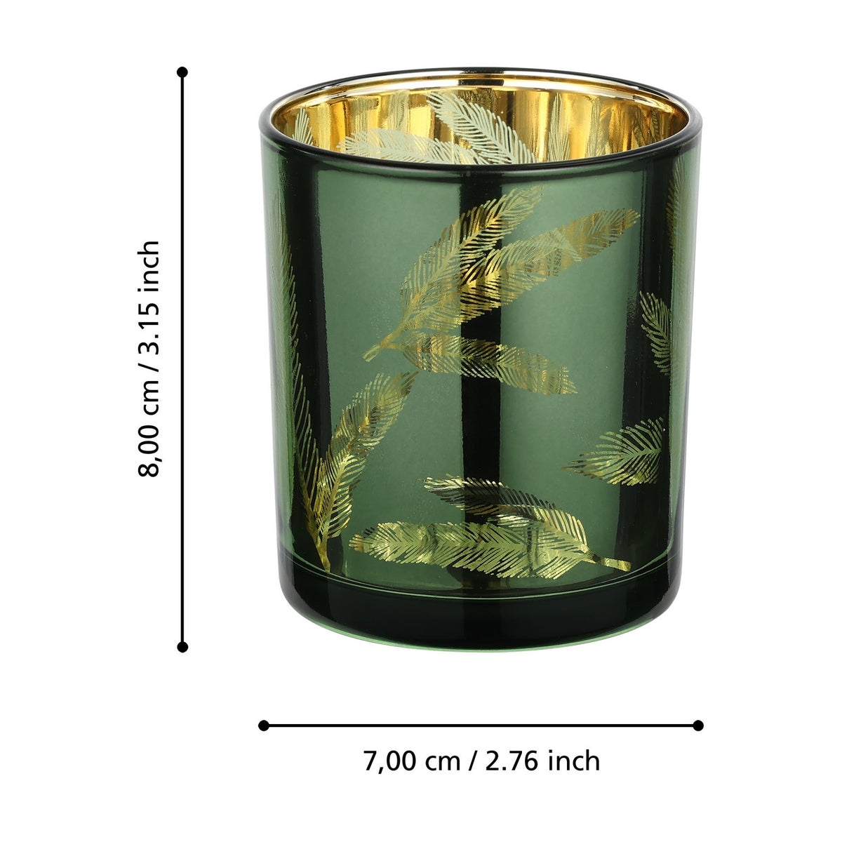 Lukut Glass Tealight Holder - Green