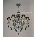 Luna 66cm 6 Light Crystal Chandelier - Black Chrome