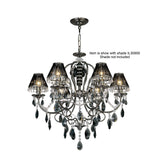 Luna 66cm 6 Light Crystal Chandelier - Black Chrome