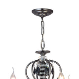Luna 66cm 6 Light Crystal Chandelier - Black Chrome