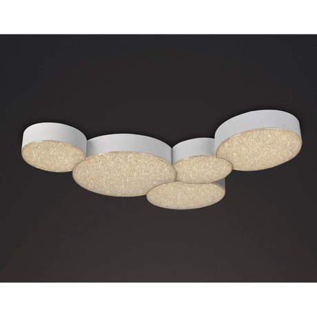 Lunas Dimmable LED Flush Ceiling Light With Remote Control - White