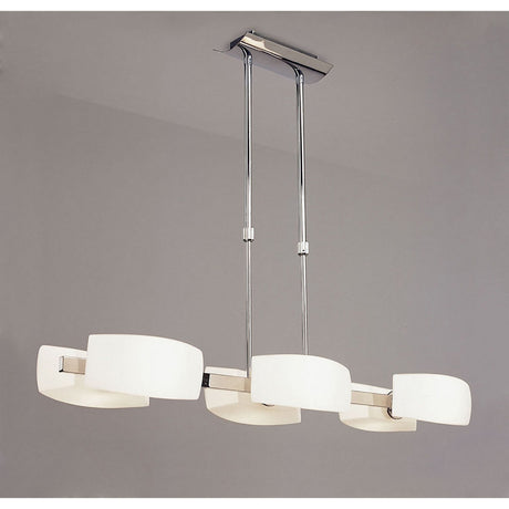 Lupa Telescopic Bar 6 Light Linear Suspension Light - Polished Chrome