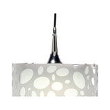 Lupin 25cm 1 Light Pendant Light - Gloss White & Polished Chrome