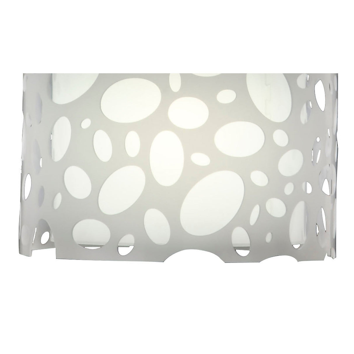 Lupin 25cm 1 Light Pendant Light - Gloss White & Polished Chrome