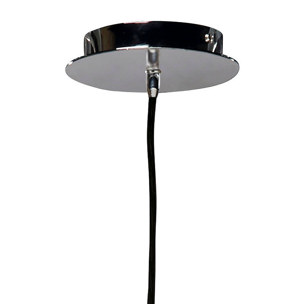 Lupin 25cm 1 Light Pendant Light - Gloss White & Polished Chrome