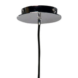 Lupin 25cm 1 Light Pendant Light - Gloss White & Polished Chrome