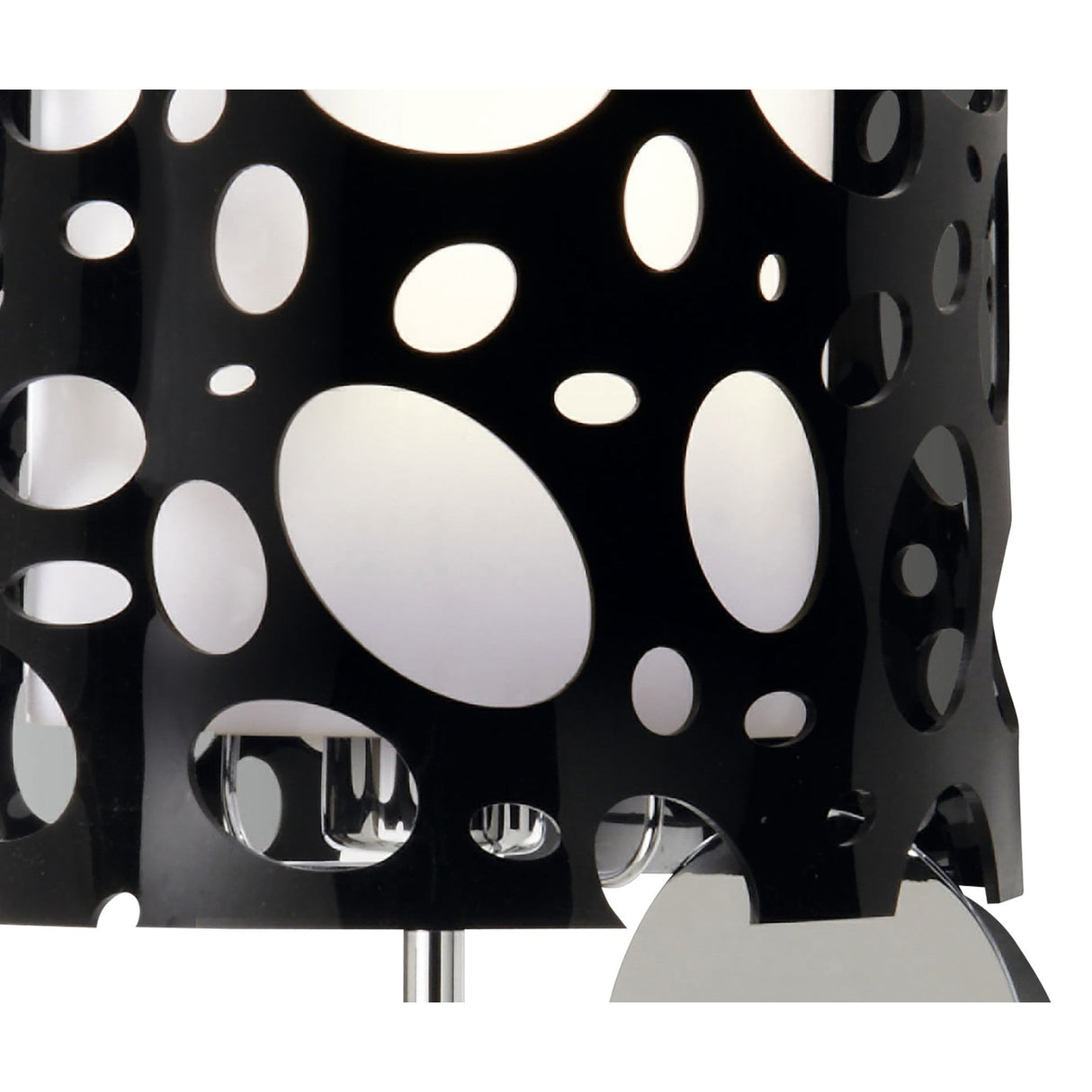 Lupin 1 Light Wall Light - Gloss Black/White