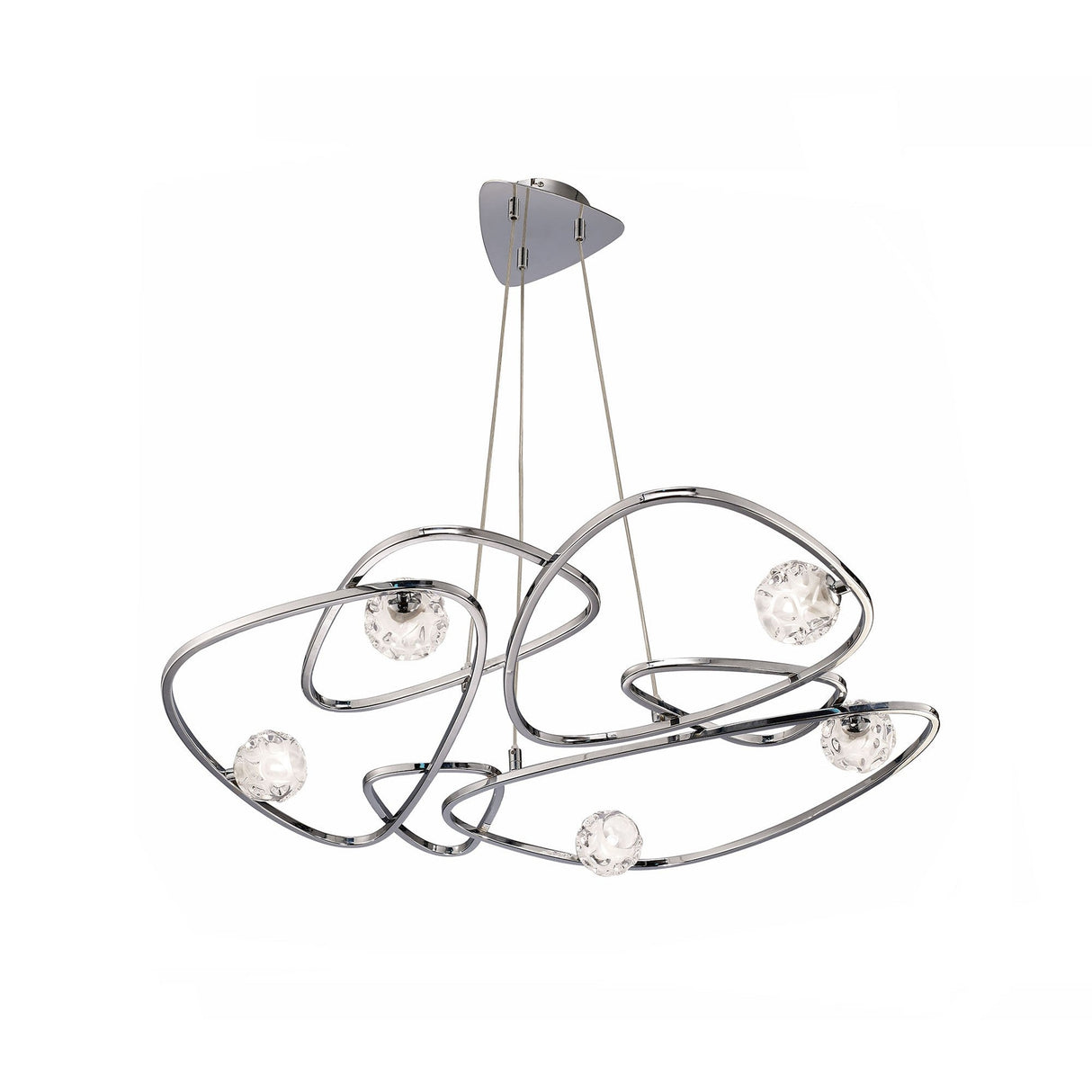 Lux 5 Light Suspension Light - Polished Chrome