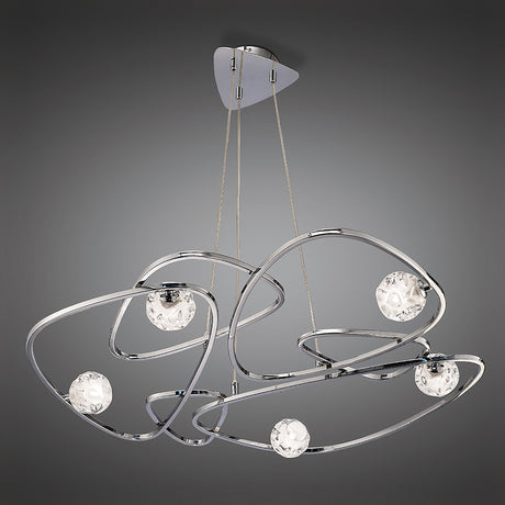 Lux 5 Light Suspension Light - Polished Chrome