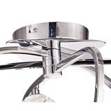 Lux 5 Light Flush Ceiling Light - Polished Chrome