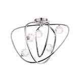 Lux 5 Light Flush Ceiling Light - Polished Chrome