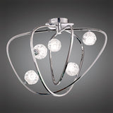 Lux 5 Light Flush Ceiling Light - Polished Chrome