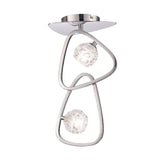 Lux 2 Light Flush Ceiling Light - Polished Chrome