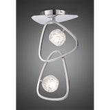 Lux 2 Light Flush Ceiling Light - Polished Chrome