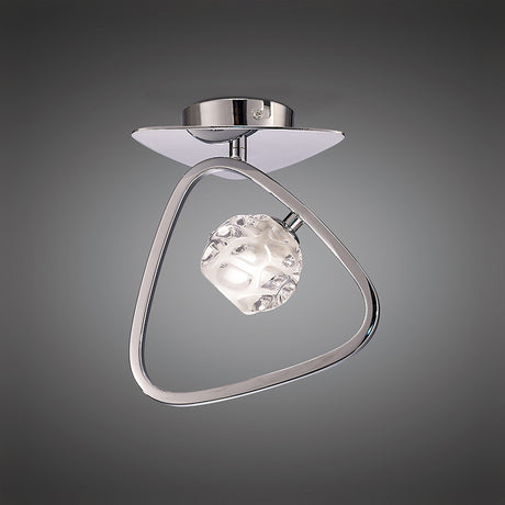 Lux 1 Light Flush Ceiling Light - Polished Chrome