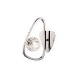 Lux 1 Light Wall Light With Switch - Polished Chrome