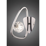 Lux 1 Light Wall Light With Switch - Polished Chrome