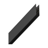 Luxeon 2m Up & Down Magnetic Track in black, a tall narrow rail with upper and lower magnetic channels and visible end connector, shown on a plain white background.