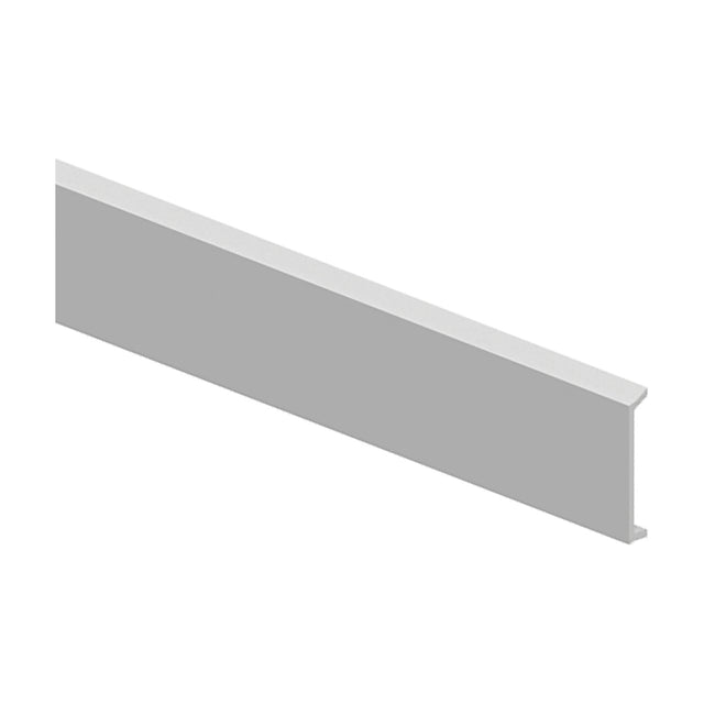 Luxeon Slim Magnetic Track Cover in white, a 1m flat strip with narrow lips along each edge, shown on a plain white background.