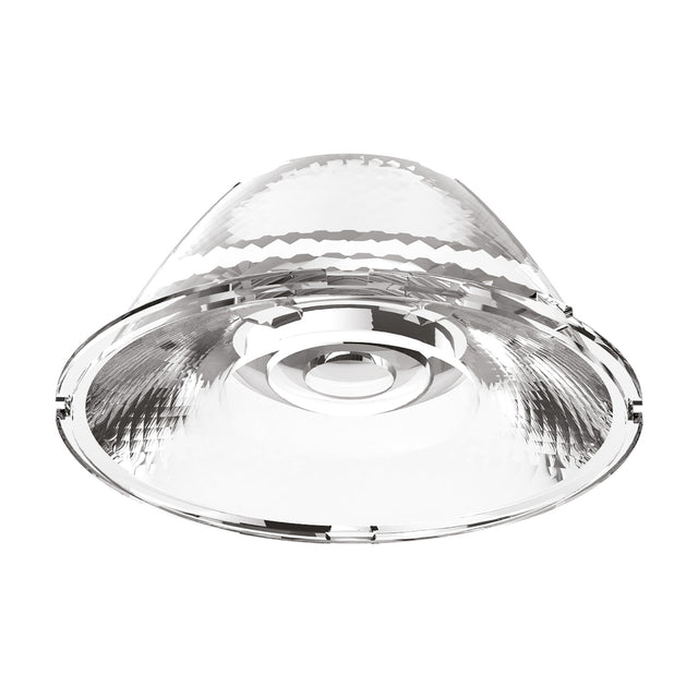 Clear 21mm 18° beam lens for Luxeon track spotlights, a round textured reflector piece with central aperture, shown on a plain white background.