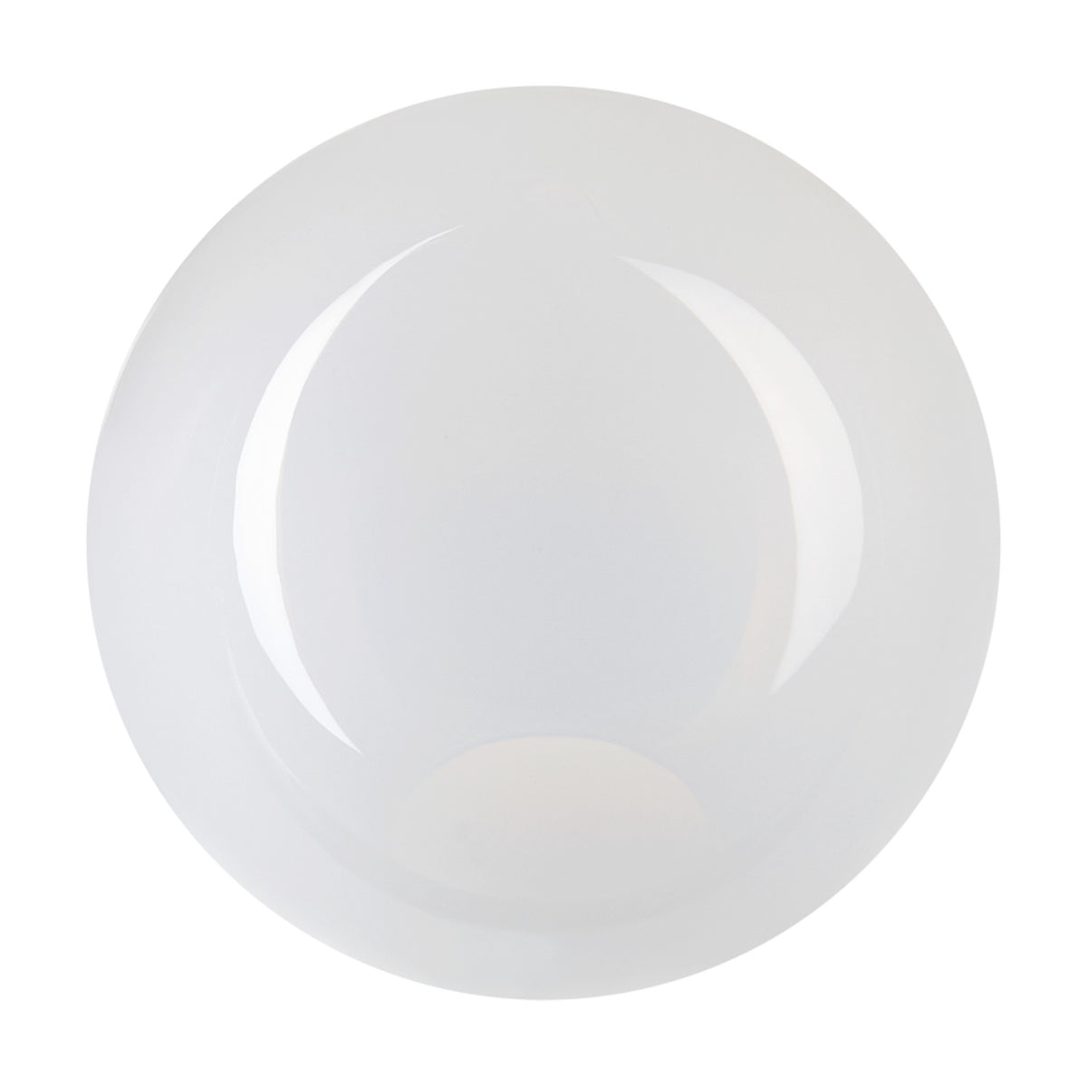 Lyria 15cm globe glass light shade in opal white, a smooth spherical replacement shade shown against a plain white background.