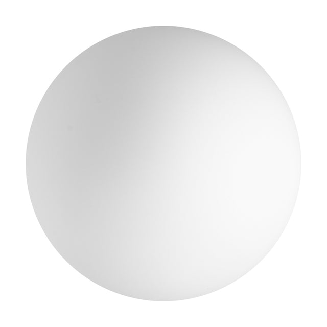 Lyria 20cm globe glass lamp shade in white, spherical and matte-finished, shown alone on a plain white background.