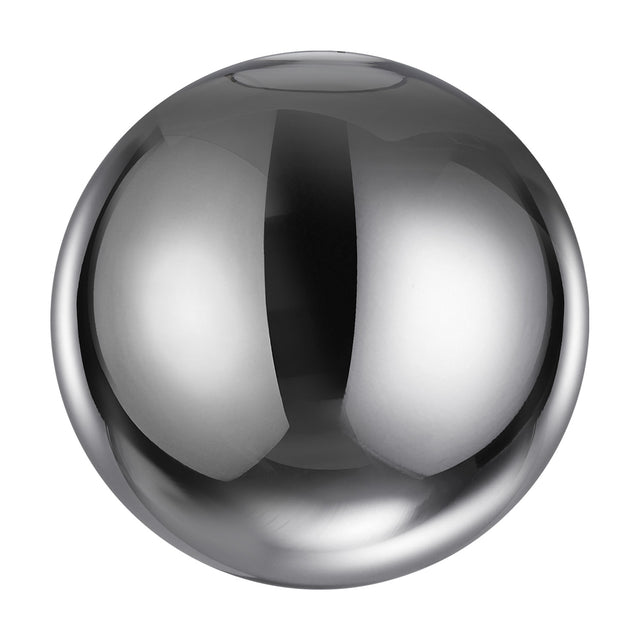 Lyria 30cm globe glass light shade in chrome finish, a round mirrored sphere replacement shade shown against a plain white background.