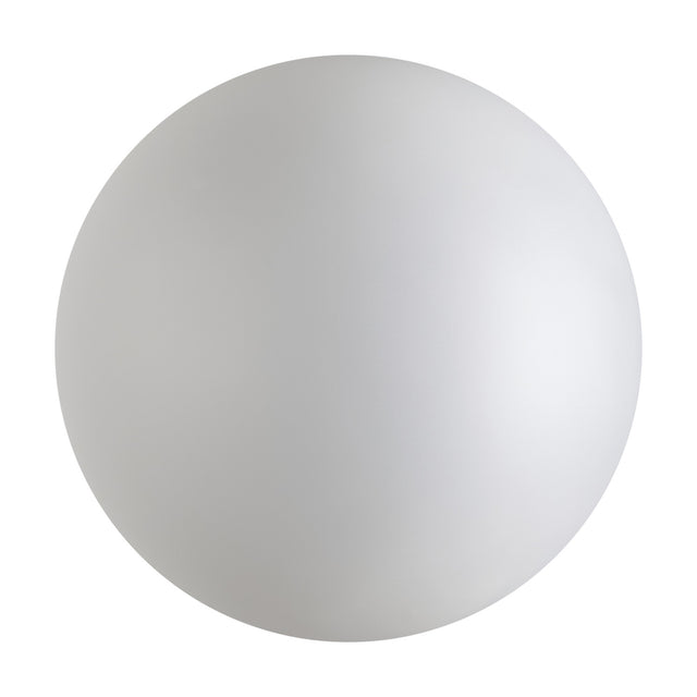 Lyria 30cm globe glass light shade in satin white, a round frosted glass pendant shade shown alone on a plain white background.