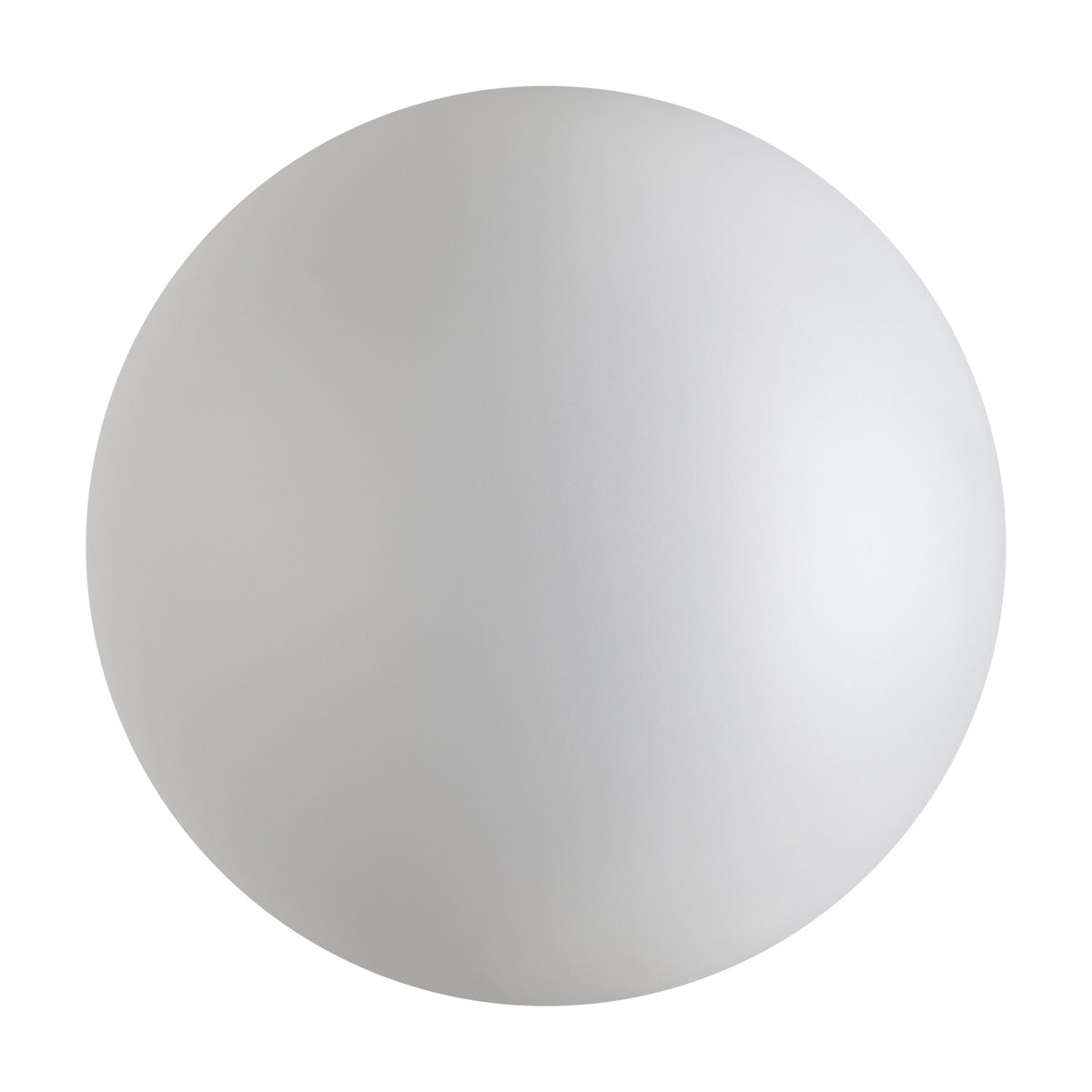 Lyria 40cm globe glass light shade in satin white, a round frosted glass pendant shade shown alone on a plain white background.