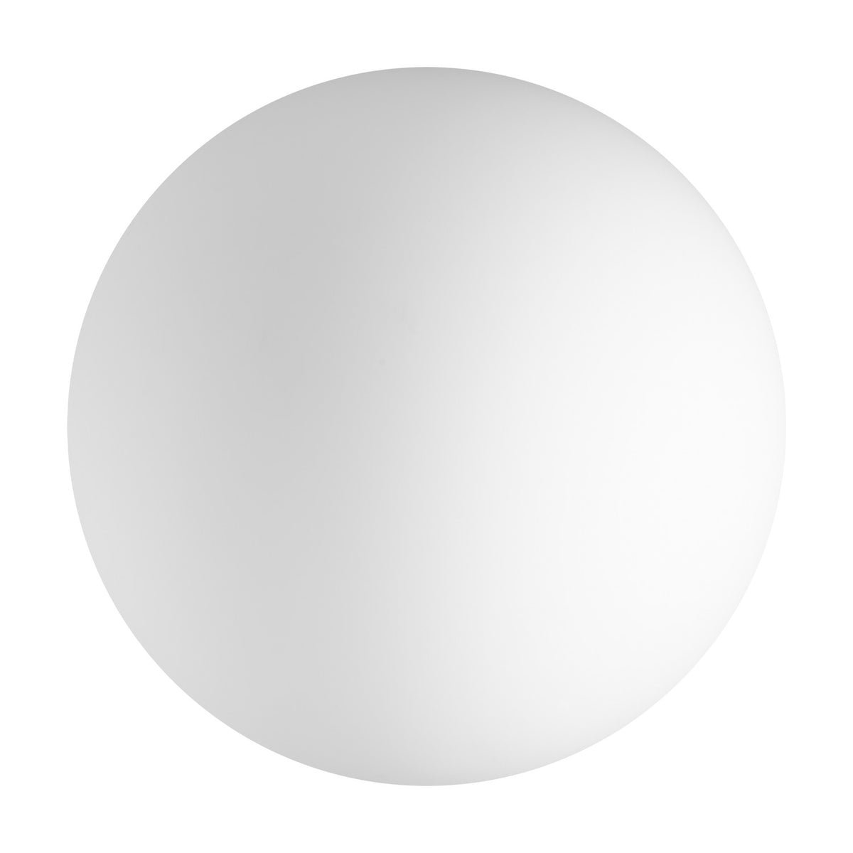 Lyria 50cm globe glass light shade in white, a full round pendant shade shown against a plain white background.