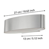 Maccacari LED Wall Light - White & Satin Nickel