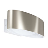 Maccacari LED Wall Light - White & Satin Nickel