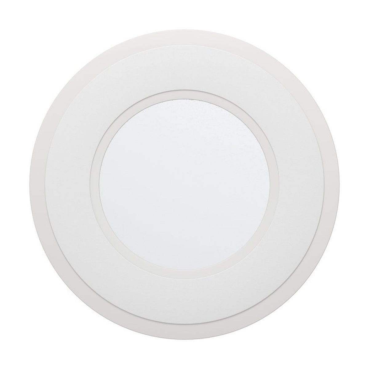 Macchioni LED Wall Light, 20cm round fixture in white with layered rings and central frosted diffuser, steel and plastic body, shown on a plain white background.