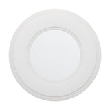 Macchioni LED Wall Light, 20cm round fixture in white with layered rings and central frosted diffuser, steel and plastic body, shown on a plain white background.