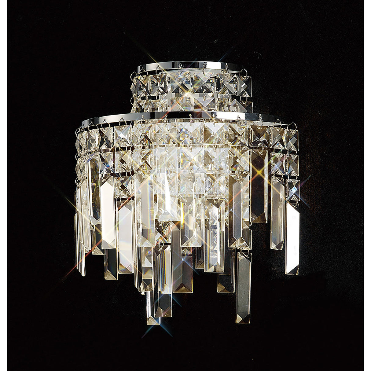 Maddison 2 Light Crystal Wall Light - Polished Chrome