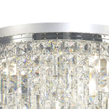 Maddison 6 Light Round Crystal Flush Ceiling Light - Polished Chrome