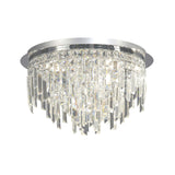 Maddison 6 Light Round Crystal Flush Ceiling Light - Polished Chrome