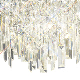 Maddison 6 Light Square Crystal Flush Ceiling Light - Polished Chrome